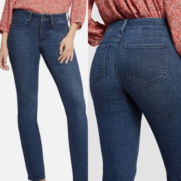 NYDJ Marilyn Straight Jeans Size 10 Lift x Tuck Technology - Picture 1 of 11